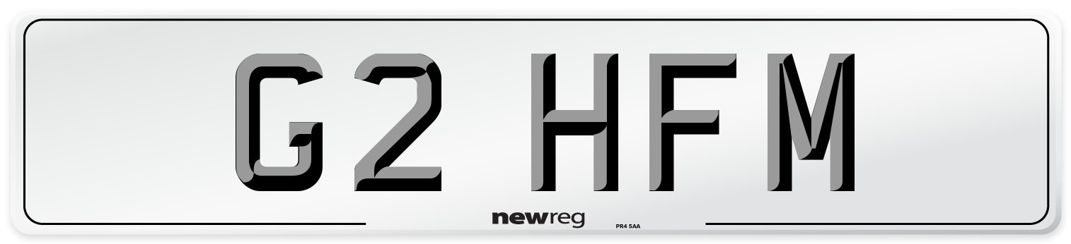 G2 HFM Number Plate from New Reg